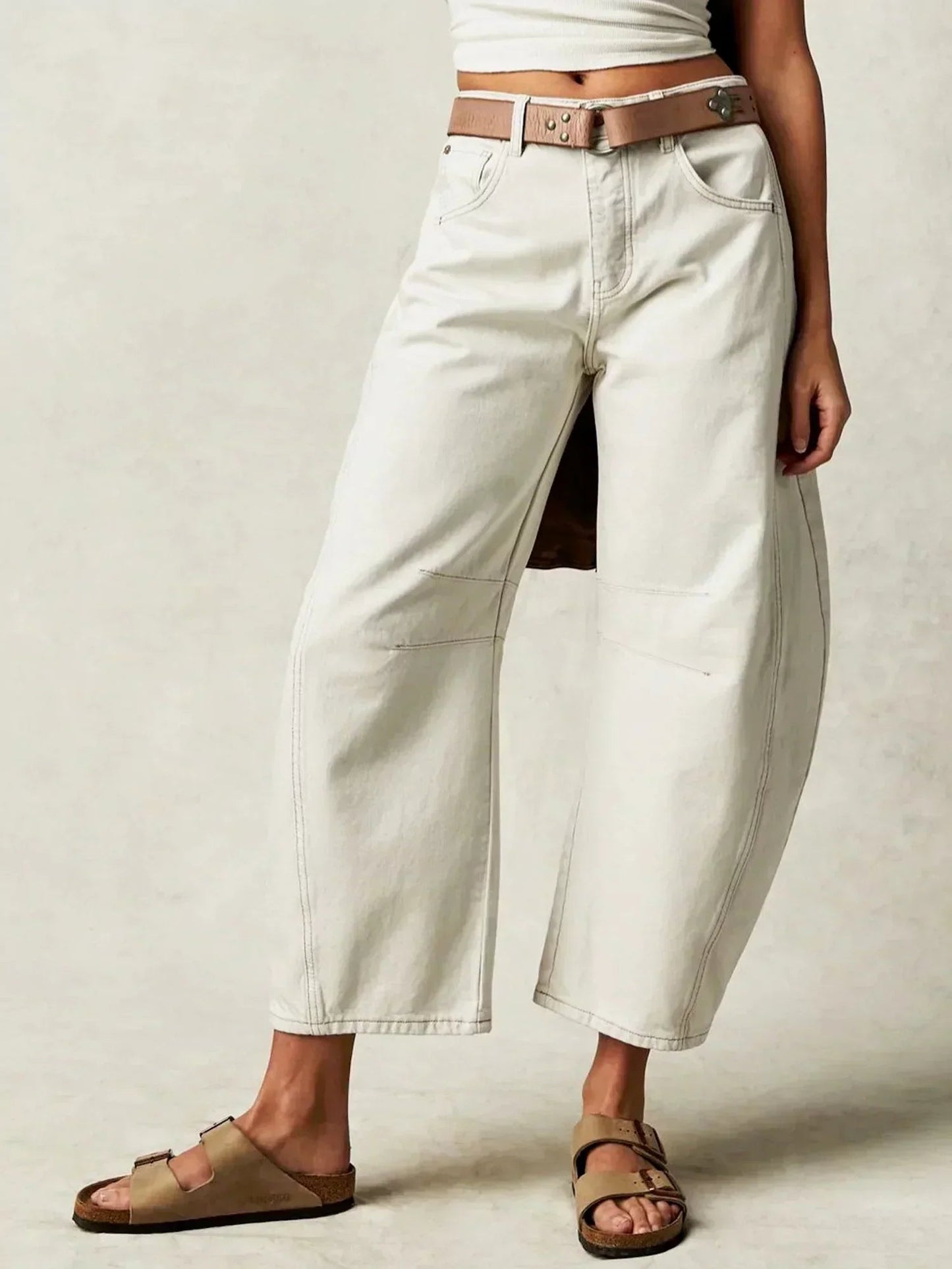Dames Hoogwaardige Denim Flared Broek | Comfortabele High-Waist Wide Leg Jeans 9