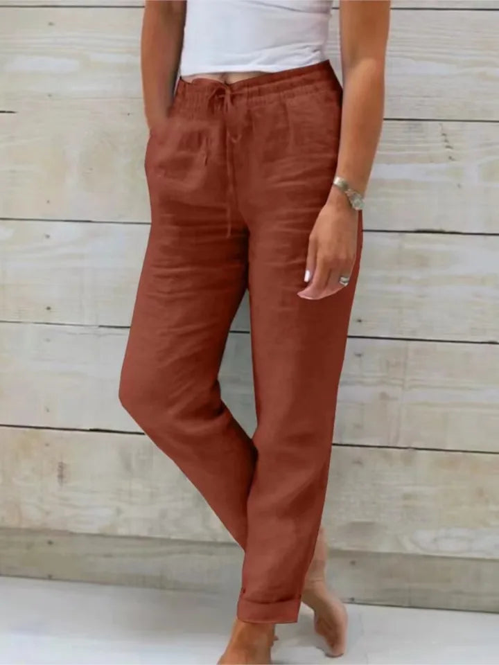 Dames Katoenen Joggers | Comfortabele Taps Toelopende Casual Broek | Stijlvol en Praktisch 9