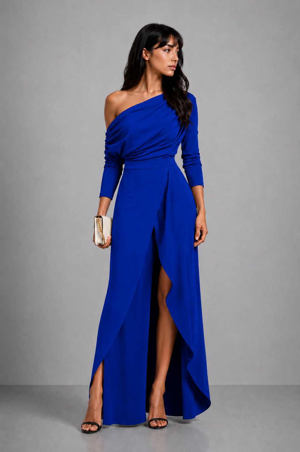 Dames Zwarte Jumpsuit | Feestelijke Off-Shoulder Met Splitdetails 2