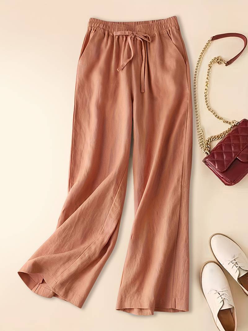 Dames Ademend Katoenen Broek | Relaxed Flatterende Zomerbroek met Diepe Zakken 5