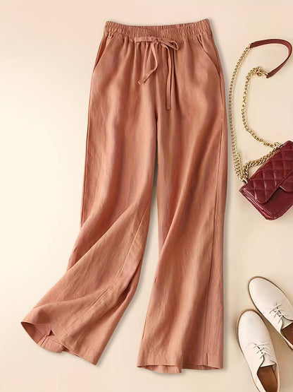 Dames Ademend Katoenen Broek | Relaxed Flatterende Zomerbroek met Diepe Zakken 5