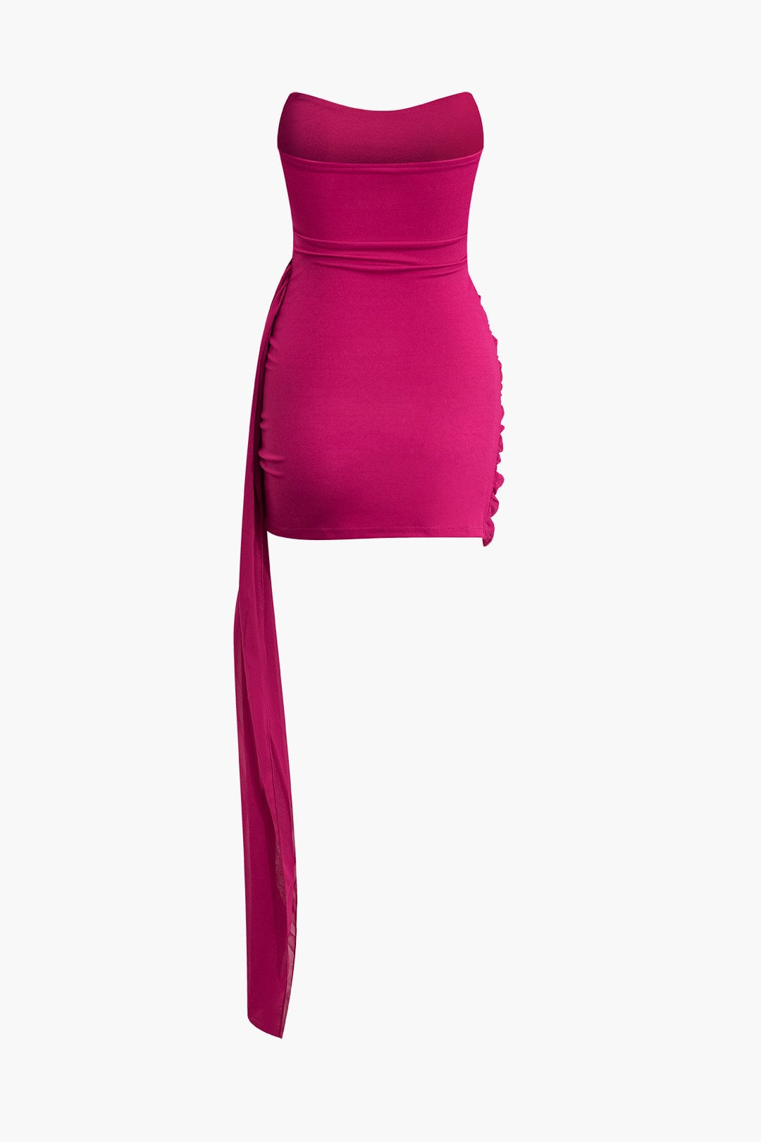 Dames Asymmetrische Polyester Minikleed | Sensueel Elegant Bandeau Voor Feestelijke Gelegenheden 1