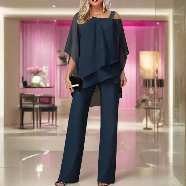 Dames Asymmetrische Top Jumpsuit | Trendy Casual Set met Dunne Bandjes 3
