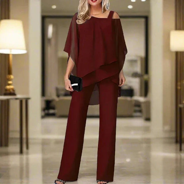 Dames Asymmetrische Top Jumpsuit | Trendy Casual Set met Dunne Bandjes 4
