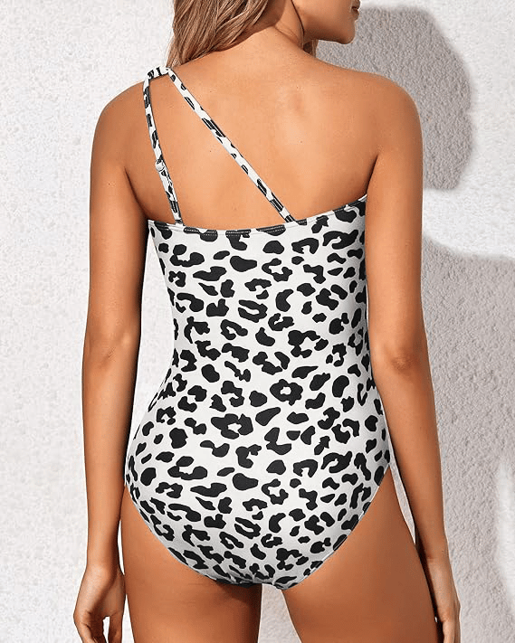 Dames Badpak met Eén Schouder | Flatterend en Chic Design met Buikcontrole 2