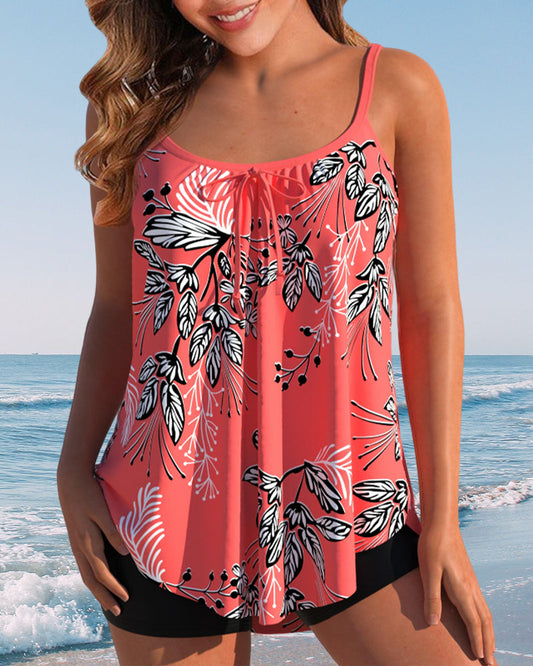 Dames Bedrukte Tankini | Comfortabele Tweedelige Badmode | Flatterend en Stijlvol 0