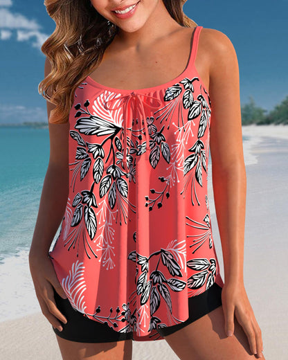 Dames Bedrukte Tankini | Comfortabele Tweedelige Badmode | Flatterend en Stijlvol 1