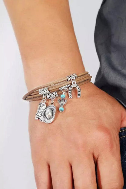 Dames Cactus Ontwerp Meerlaagse Armband | Elegante Groene Gouden Sieraad 1