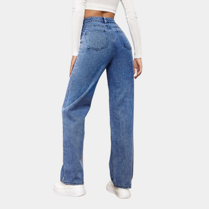 Dames Casual Denim Spijkerbroek | Comfortabele Baggy Jeans voor Stijlvolle Dagelijkse Looks 2