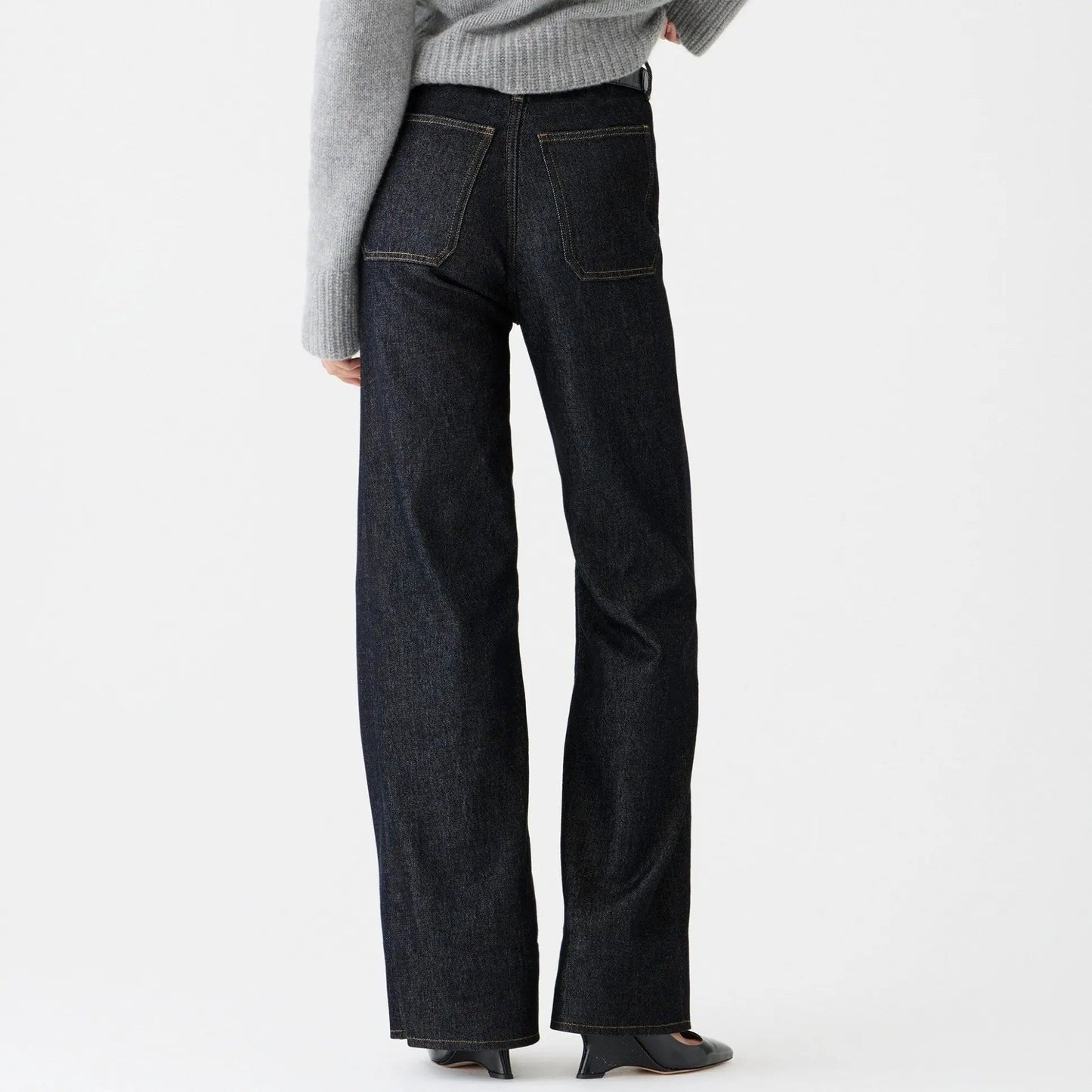 Dames Comfortabele Denim Spijkerbroek | Wijde Pijpen Casual Jeans met Hoge Taille 7