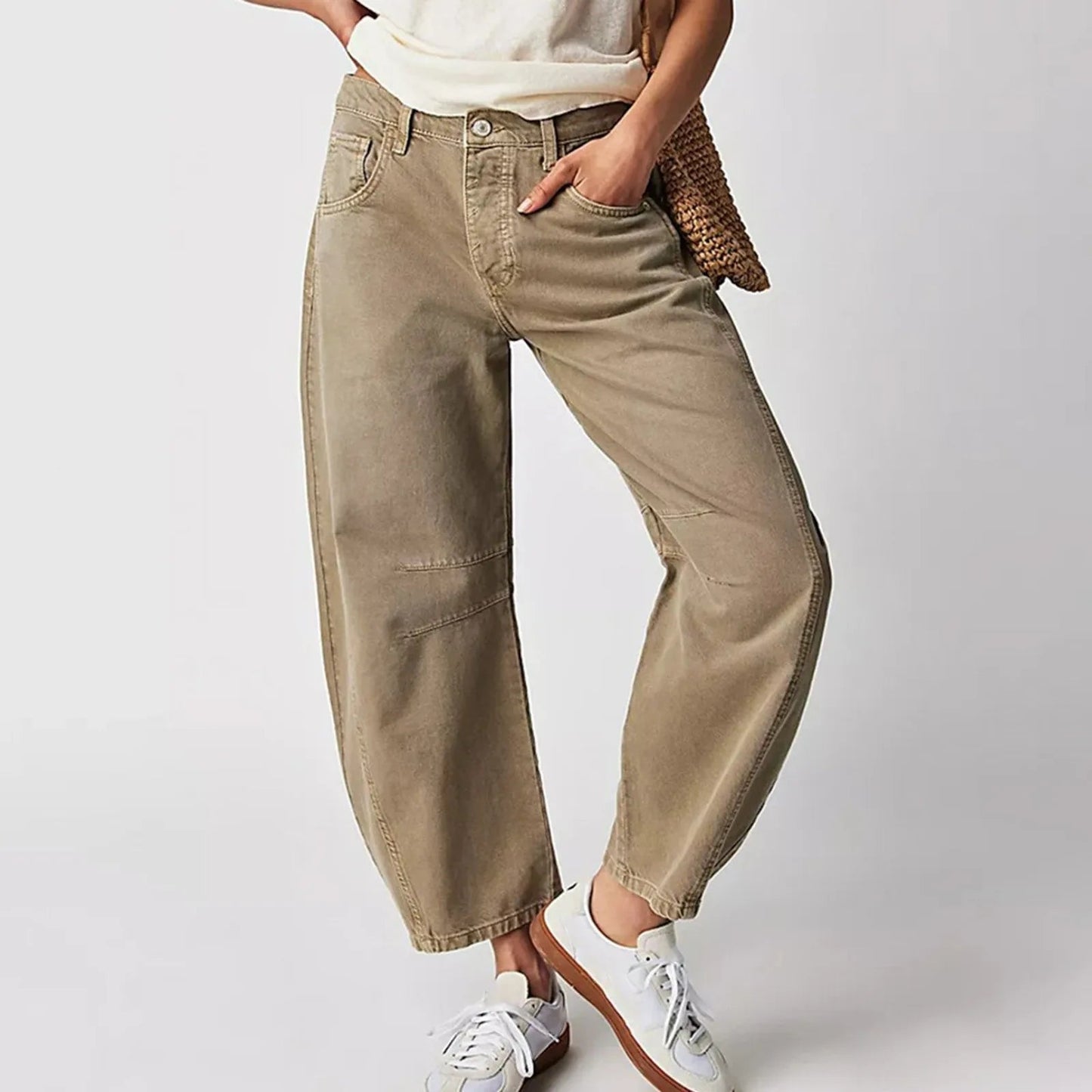 Dames Denim Spijkerbroek | Trendy High-Waist Relaxed Fit Met Wijde Pijpen 2