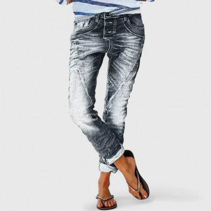 Dames Distressed Denim Spijkerbroek | Wijde Pijpen Vintage Casual Jeans 6