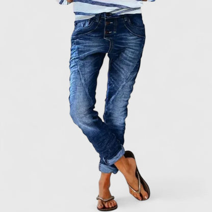 Dames Distressed Denim Spijkerbroek | Wijde Pijpen Vintage Casual Jeans 7