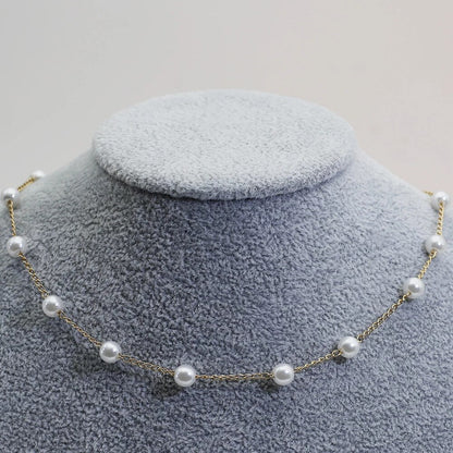 Dames Echte Gouden Parelketting | Elegante Tijdloze Sieraad voor Elke Gelegenheid 2