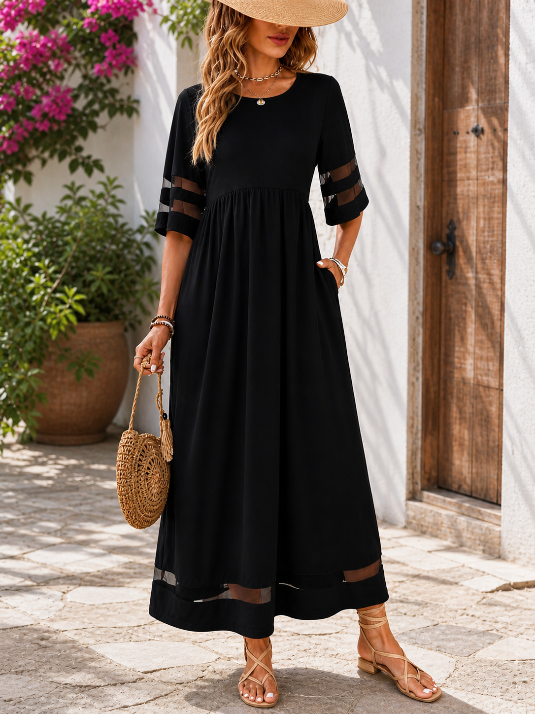 Dames Elegante Buik-Flatterende Jurk | Comfortabele Zomerjurk voor Zelfvertrouwen 0