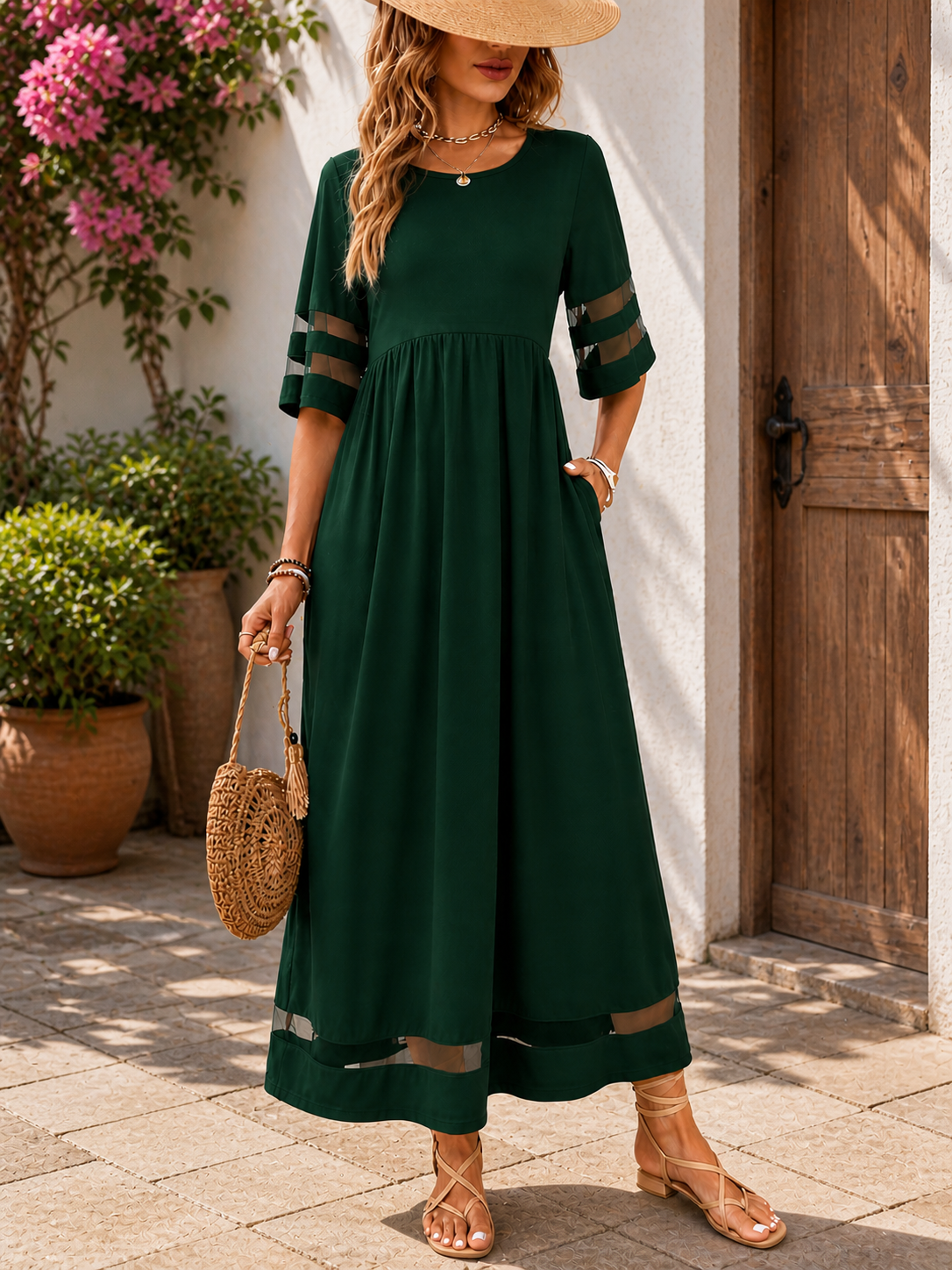 Dames Elegante Buik-Flatterende Jurk | Comfortabele Zomerjurk voor Zelfvertrouwen 2