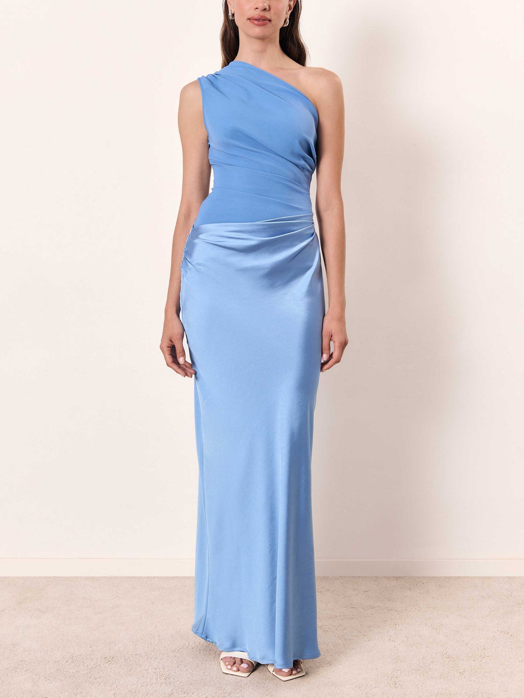 Dames Elegante Geplooide Maxi Jurk | Stijlvolle One-Shoulder Lange Jurk voor Feestelijke Gelegenheden 8