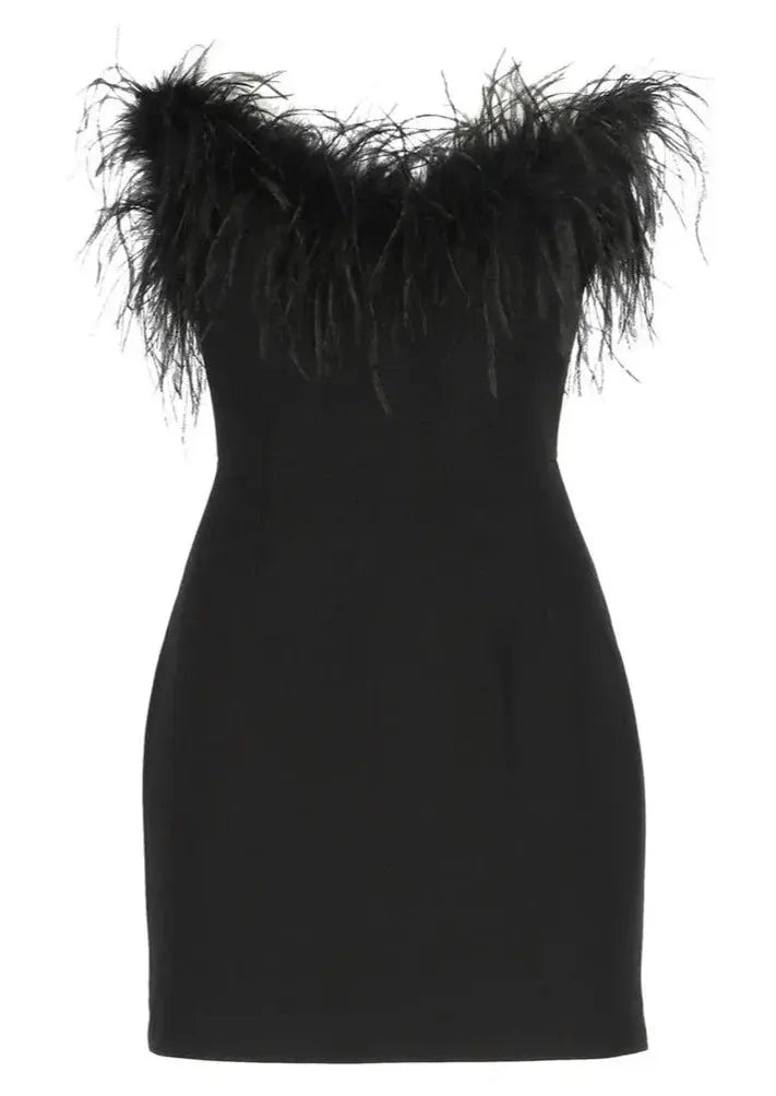 Dames Elegante Hoofdmateriaal Minijurk | Figuuraccentuerend Onyx Cocktailjurk 2