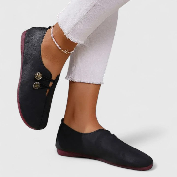 Dames Elegante Leer Loafers | Zwarte Casual Slip-On Schoenen voor Tijdloze Stijl 4