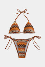 Dames Etnisch Gehaakt Triangle Bikini Set | Comfortabele Zomer Strandmode 0