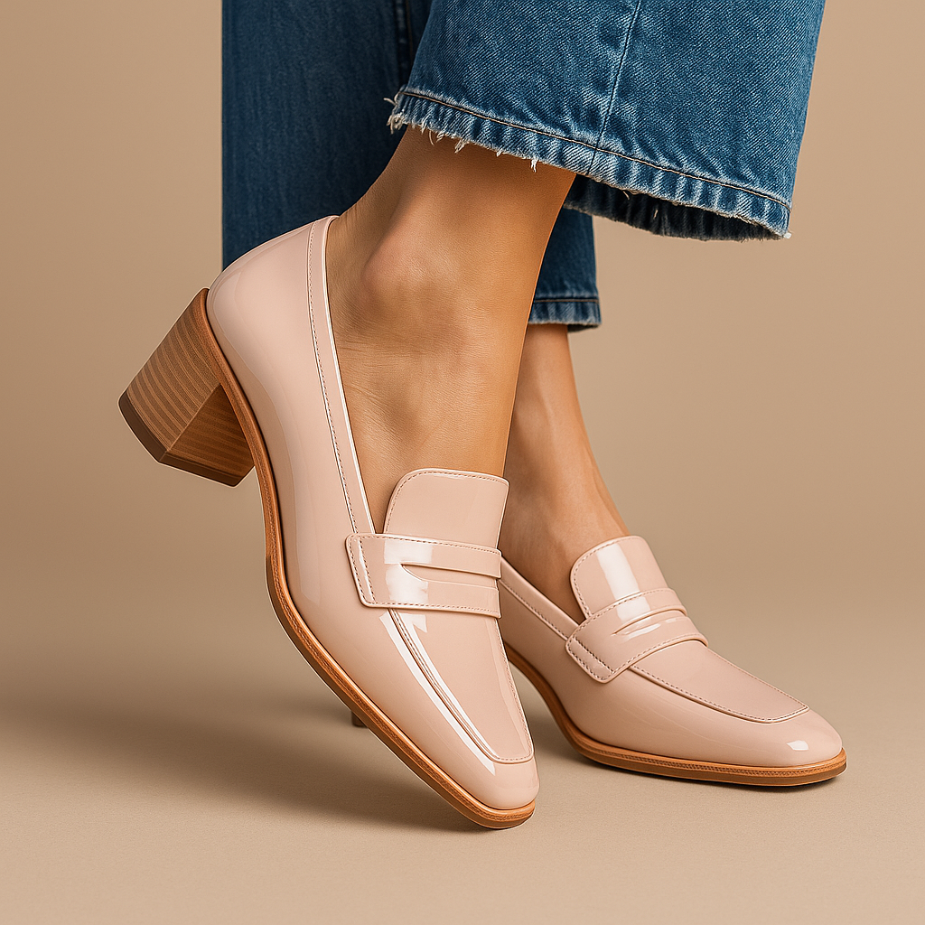 Dames Gepolijste Leer Loafers | Zwarte Elegante Instappers voor Casual en Formele Gelegenheden 0