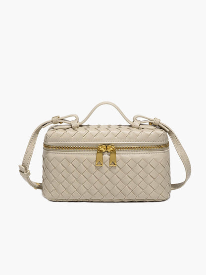 Dames Gevlochten Kunstleer Schoudertas | Compact Elegante Zwarte Tas met Verstelbare Schouderriem 10