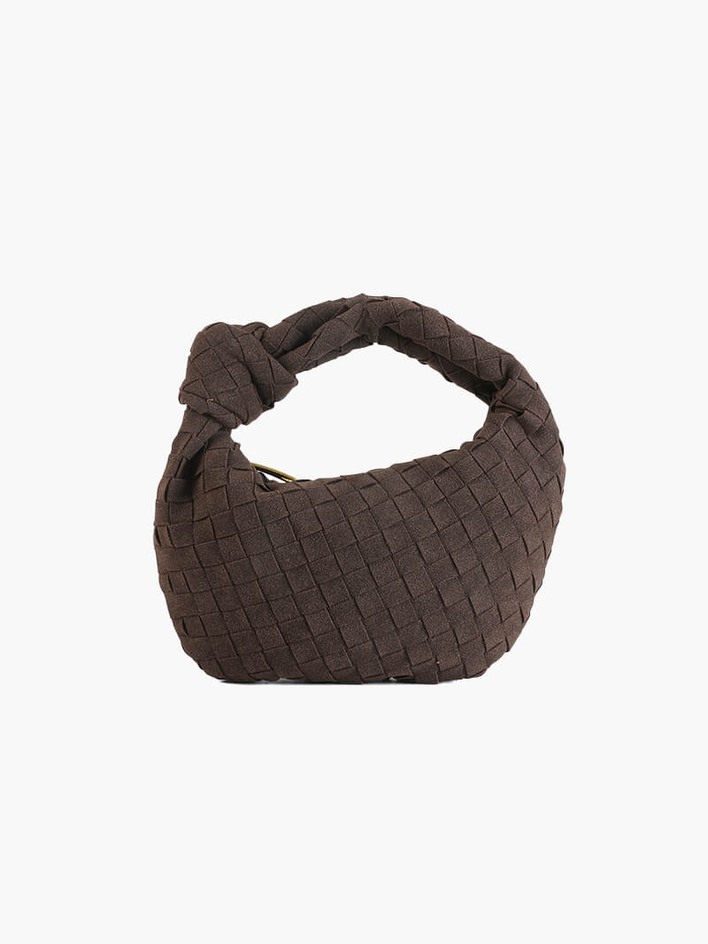 Dames Gevlochten Suède Mini-Tas | Elegant Compact Handtas voor Elke Gelegenheid 0