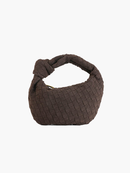 Dames Gevlochten Suède Mini-Tas | Elegant Compact Handtas voor Elke Gelegenheid 0