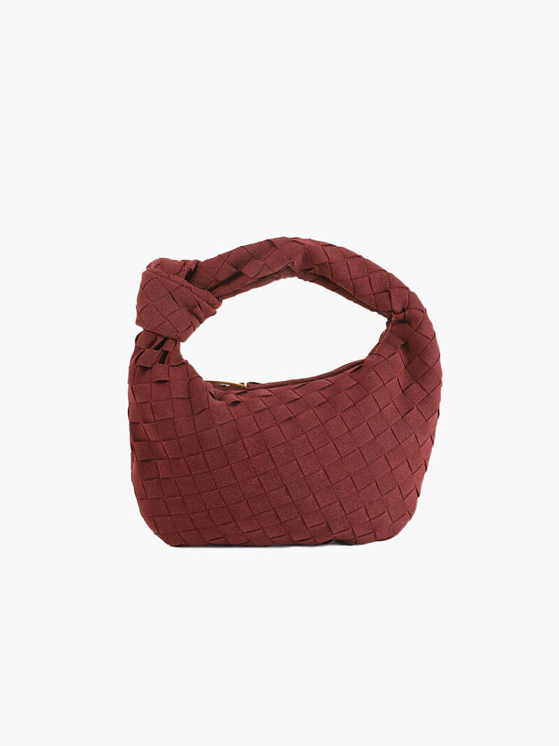 Dames Gevlochten Suède Mini-Tas | Elegant Compact Handtas voor Elke Gelegenheid 2