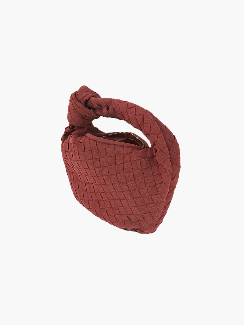 Dames Gevlochten Suède Mini-Tas | Elegant Compact Handtas voor Elke Gelegenheid 3