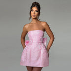 Dames Glanzende Mini-Cocktailjurk | Elegante Off-Shoulder Gala Jurk voor Speciale Gelegenheden 7