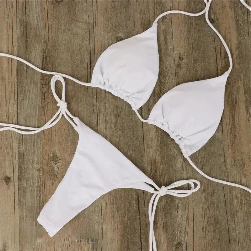 Dames Gouden Glanzende Bikini | Elegante Luxe Zomer Strandoutfit 4