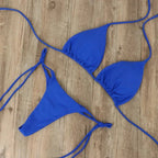 Dames Gouden Glanzende Bikini | Elegante Luxe Zomer Strandoutfit 5