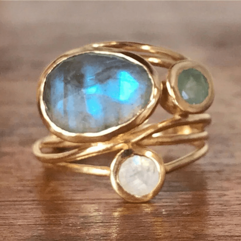 Dames Gouden Ring | Elegante Kristallen Tijdloze Sieraad voor Elke Gelegenheid 0