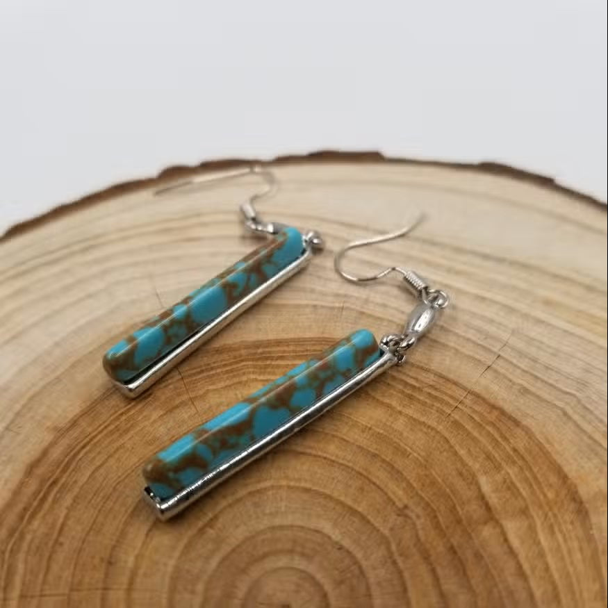 Dames Handgemaakte Turquoise Oorbellen | Elegante Vintage Accessoires voor Elke Gelegenheid 2