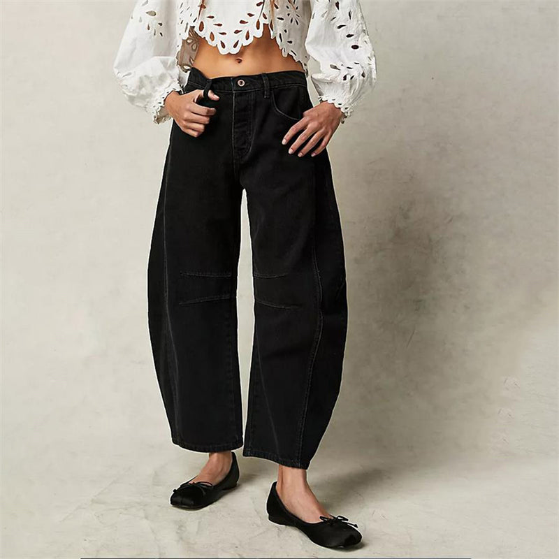 Dames Hoge Taille Denim Jeans | Modieuze Flared Spijkerbroek met Relaxed Fit 3