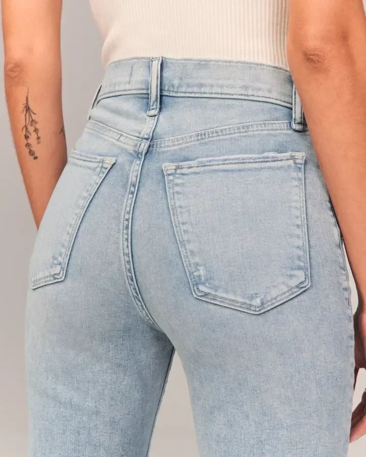 Dames Hoge Taille Denim Spijkerbroek | Stijlvol Comfortabele Rechte Jeans 3
