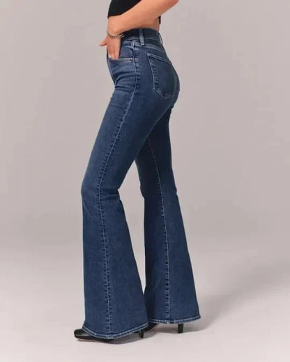 Dames Hoge Taille Denim Spijkerbroek | Stijlvol Comfortabele Rechte Jeans 6