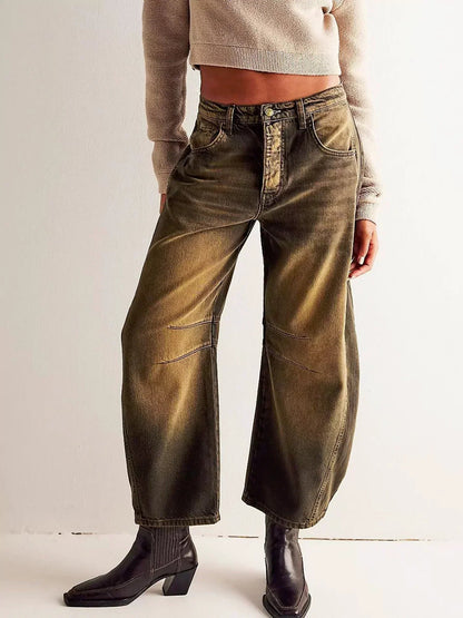 Dames Hoogwaardige Denim Flared Broek | Comfortabele High-Waist Wide Leg Jeans 7