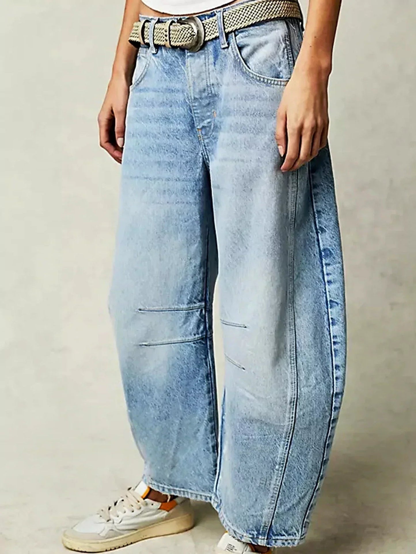 Dames Hoogwaardige Denim Flared Broek | Comfortabele High-Waist Wide Leg Jeans 8