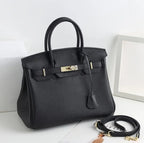 Dames Hoogwaardige Leren Handtas | Elegante Schoudertas met Hangslot 0
