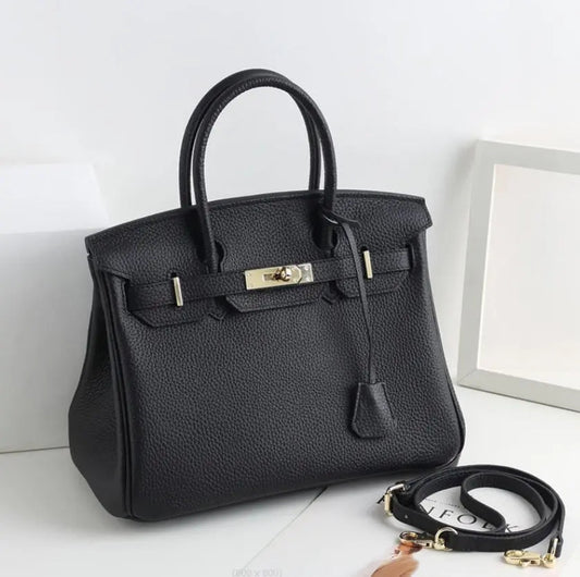 Dames Hoogwaardige Leren Handtas | Elegante Schoudertas met Hangslot 0