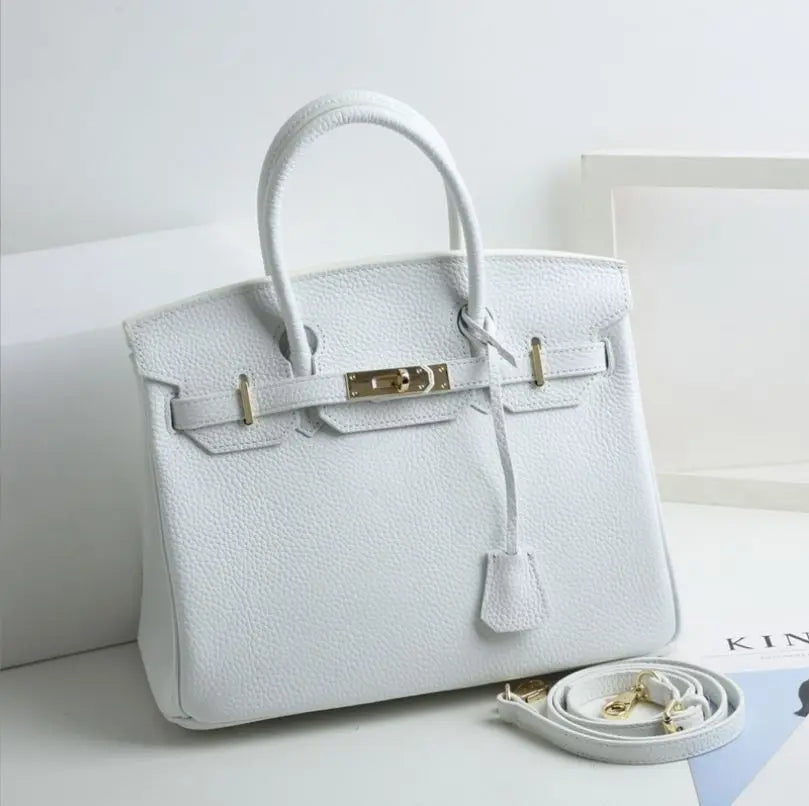 Dames Hoogwaardige Leren Handtas | Elegante Schoudertas met Hangslot 1