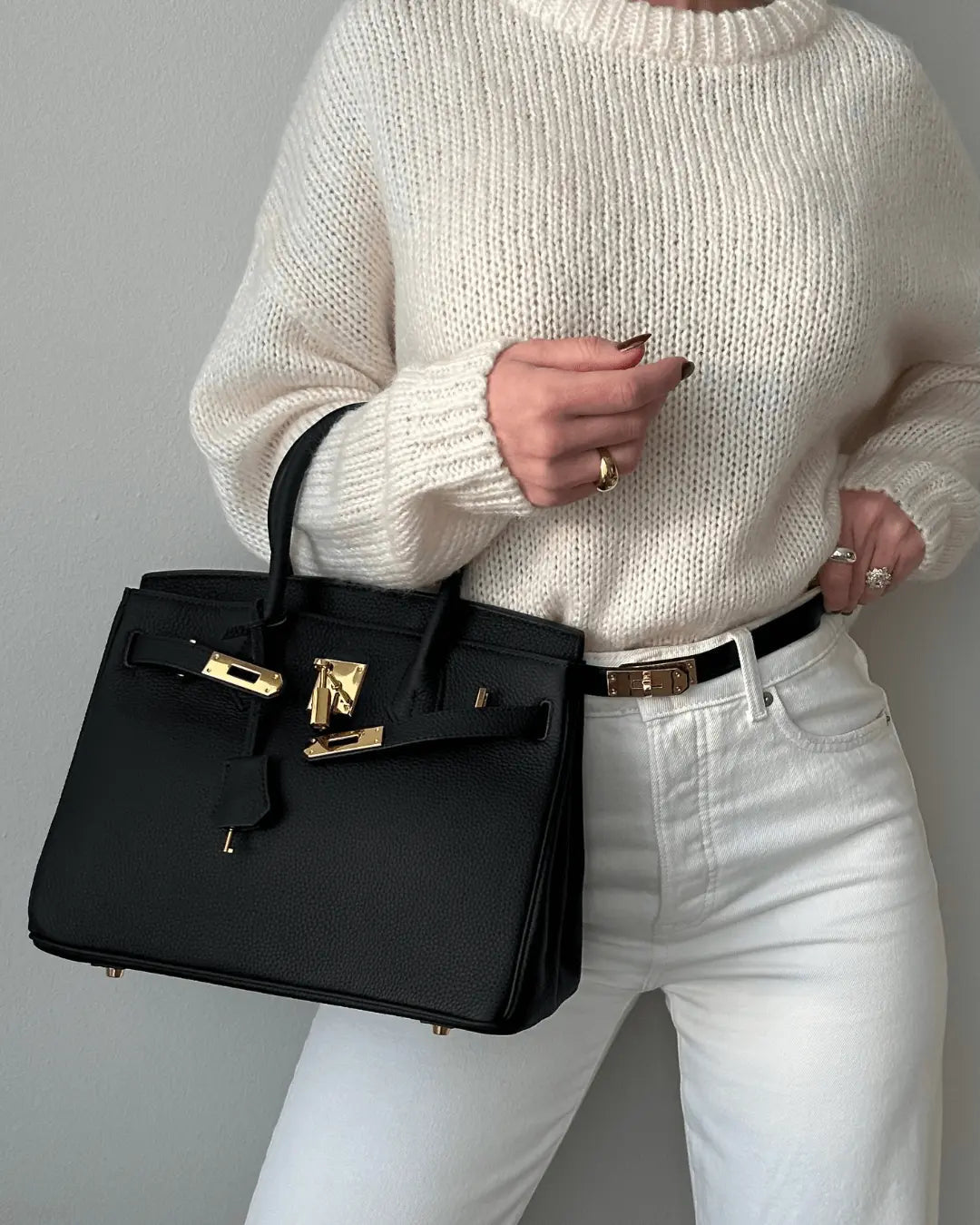 Dames Hoogwaardige Leren Handtas | Elegante Schoudertas met Hangslot 2