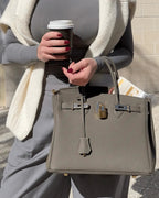 Dames Hoogwaardige Leren Handtas | Elegante Schoudertas met Hangslot 4