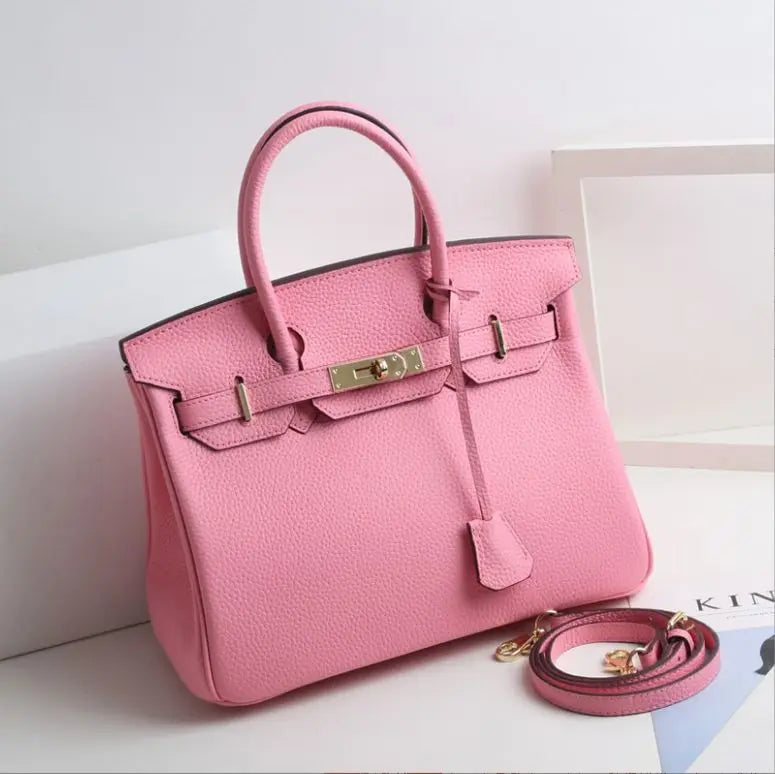 Dames Hoogwaardige Leren Handtas | Elegante Schoudertas met Hangslot 6