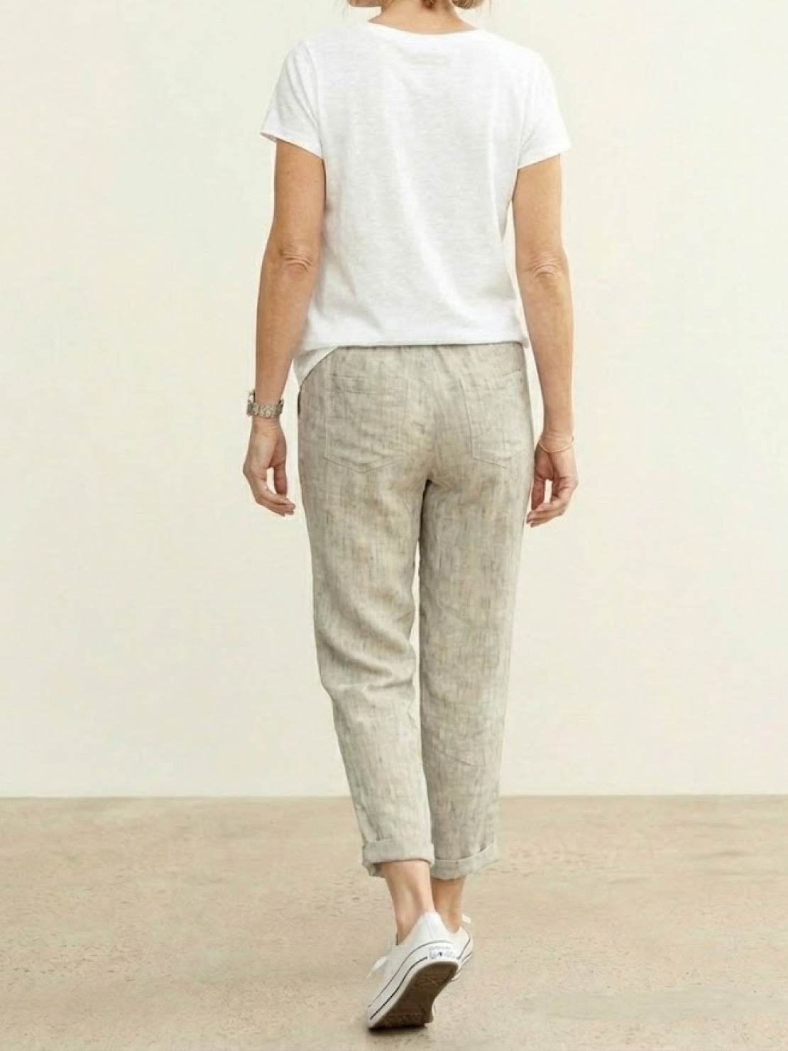 Dames Katoenen Broek | Comfortabele Relaxed Fit Casual Pants voor Warme Dagen 1