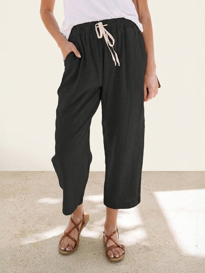 Dames Katoenen Broek | Comfortabele Relaxed Fit Casual Pants voor Warme Dagen 7