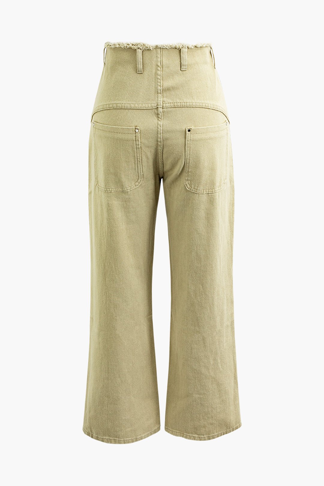 Dames Katoenen Flared Broek | Trendy Hooggesneden Wijde Pijpen voor Casual Stijl 1