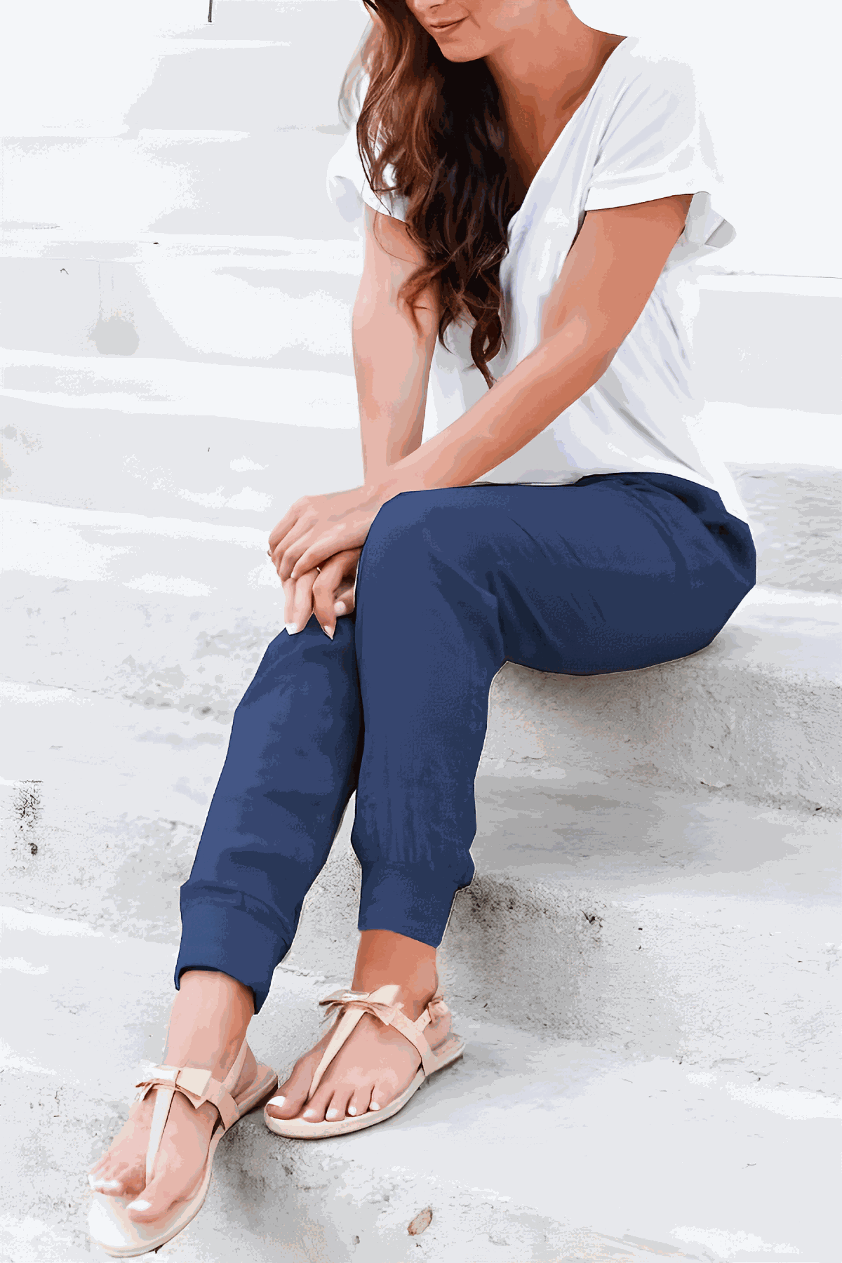 Dames Katoenen Joggers | Comfortabele Taps Toelopende Casual Broek | Stijlvol en Praktisch 7